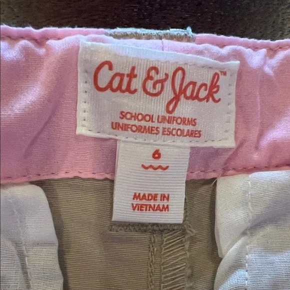 NWT Cat & Jack Kids Khaki Uniform Shorts - Picture 2 of 5